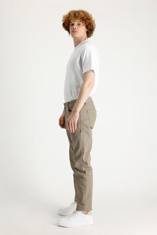  Koyu Bej 6 Drop Regular Fit Standart Kesim Likralı Denim Pantolon