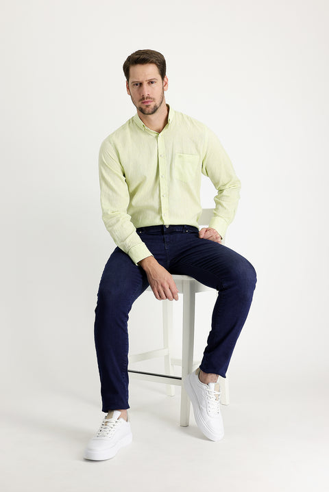 Koyu Lacivert 7 Drop Super Slim Fit Eksra Dar Kesim Likralı Denim Pantolon