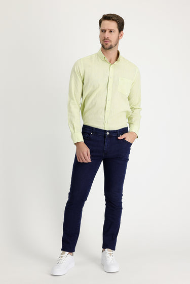 Koyu Lacivert Super Slim Fit Ekstra Dar Kesim Likralı Denim Pantolon