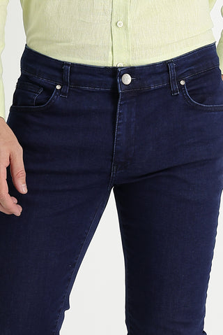  Koyu Lacivert 7 Drop Super Slim Fit Eksra Dar Kesim Likralı Denim Pantolon