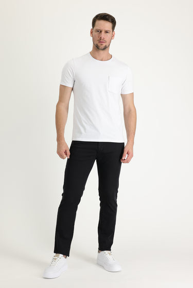 Siyah Super Slim Fit Ekstra Dar Kesim Likralı Denim Pantolon