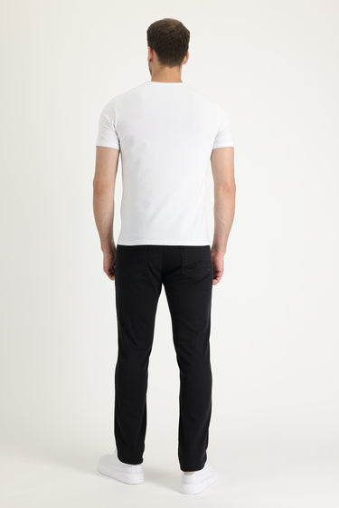 Siyah Super Slim Fit Ekstra Dar Kesim Likralı Denim Pantolon