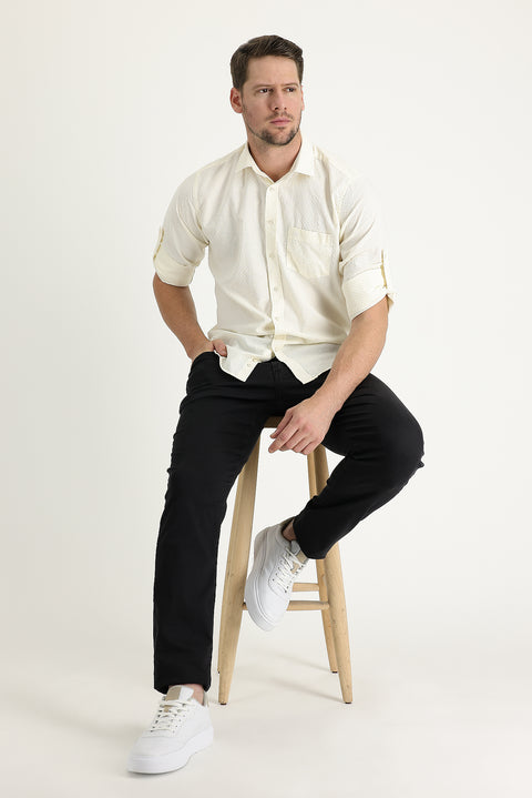 Siyah 7 Drop Slim Fit Dar Kesim Likralı Denim Pantolon