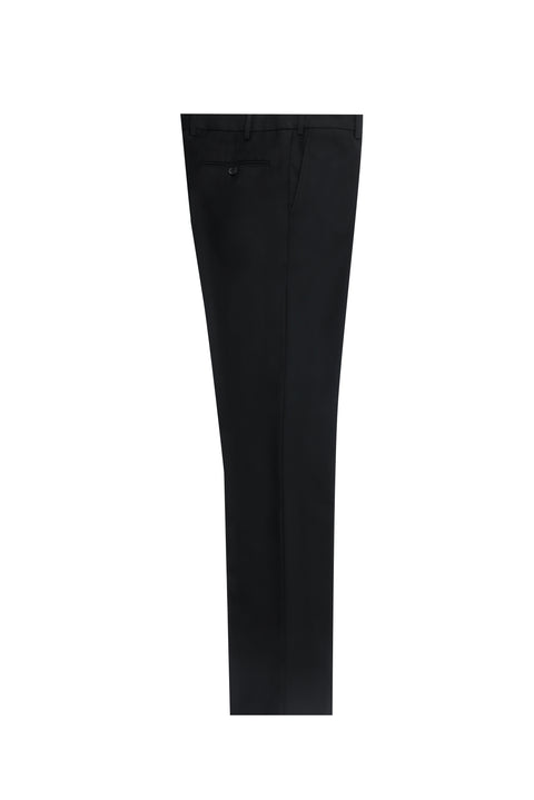 Siyah 6 Drop Regular Fit Standart Kesim Klasik Kumaş Pantolon