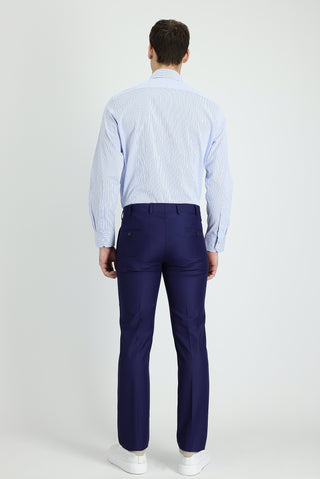  Orta Lacivert 7 Drop Slim Fit Dar Kesim Klasik Kumaş Pantolon