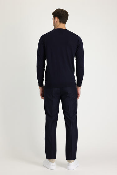 Siyah Lacivert Regular Fit Klasik Kumaş Pantolon