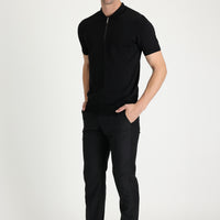 Koyu Siyah 7 Drop Slim Fit Dar Kesim Klasik Kumaş Pantolon