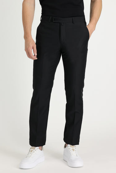 Koyu Siyah Regular Fit Klasik Kumaş Pantolon
