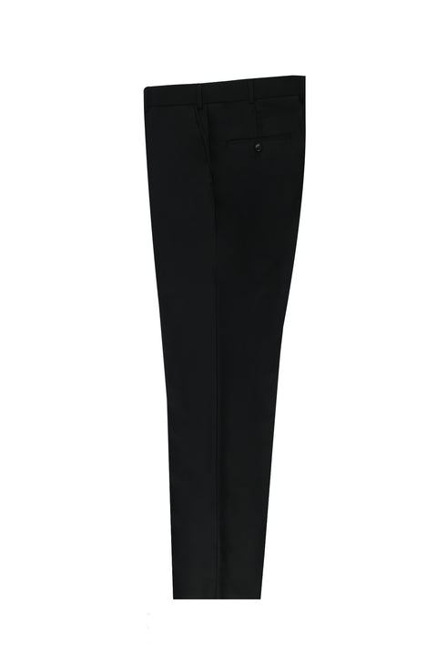 Siyah 4 Drop Relaxed Fit Rahat Kesim Klasik Kumaş Pantolon