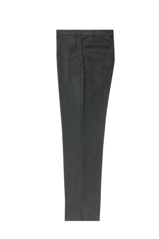  Koyu Füme 4 Drop Relaxed Fit Rahat Kesim Likralı Klasik Kumaş Pantolon