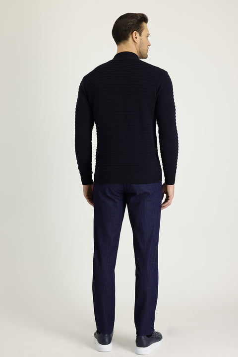 Açık Mavi Relaxed Fit Rahat Kesim Denim Look Pantolon