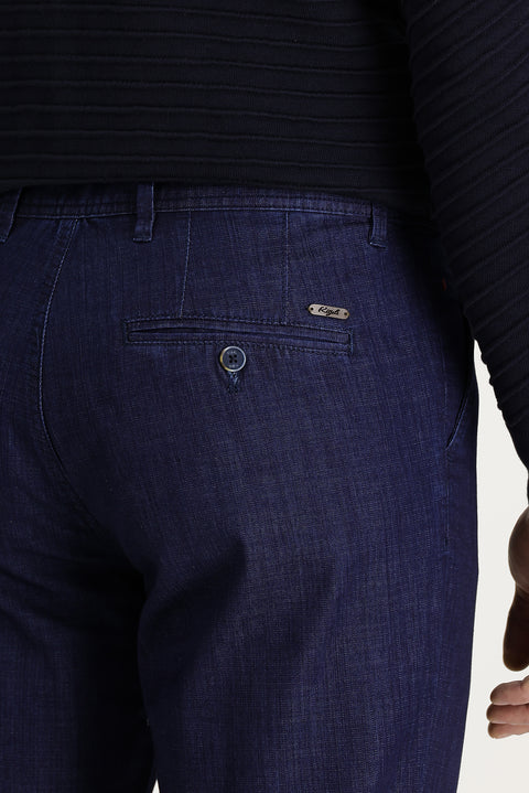 Açık Mavi 6 Drop Regular Fit Standart Kesim Pamuklu Denim Look Pantolon