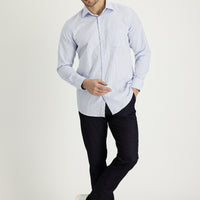 Aviator Blue Regular Fit Standard Cut Cotton Denim Look Trousers