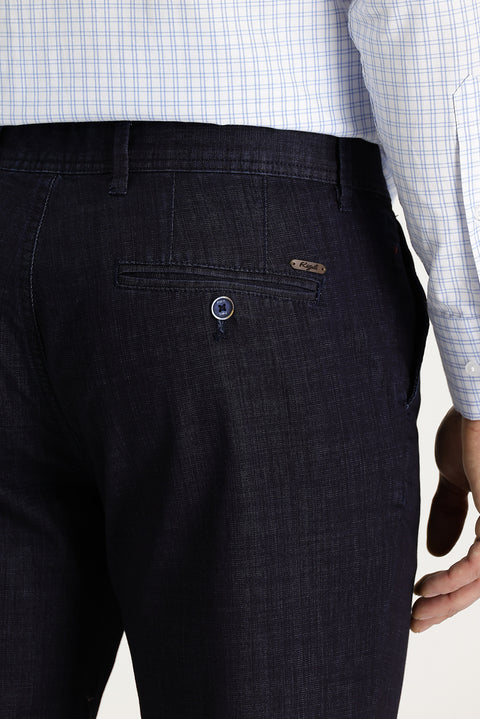 Havacı Mavi Relaxed Fit Rahat Kesim Denim Look Pantolon