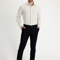 Koyu Lacivert 4 Drop Relaxed Fit Rahat Kesim Likralı Kanvas / Chino Pantolon