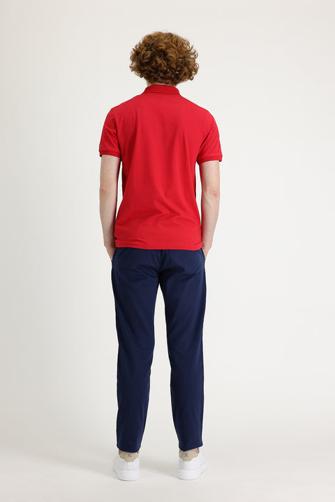 Koyu Mavi  7 Drop Slim Fit Dar Kesim Likralı Kanvas / Chino Pantolon