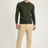 Koyu Bej Relaxed Fit Rahat Kesim Likralı Kanvas / Chino Pantolon