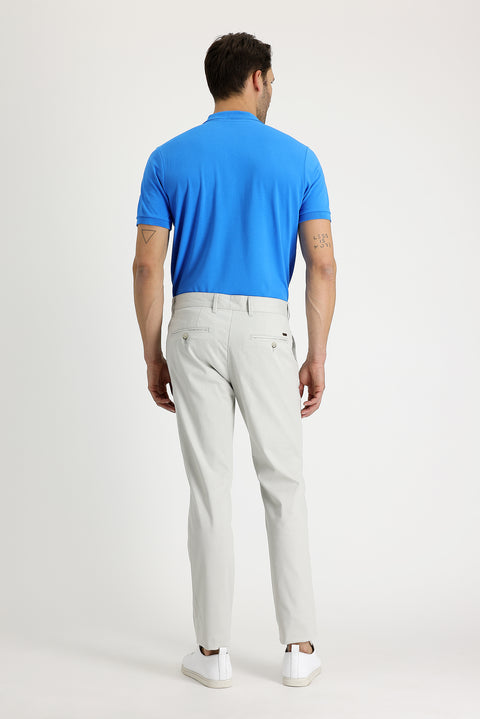 Ekru Slim Fit Dar Kesim Likralı Kanvas / Chino Pantolon