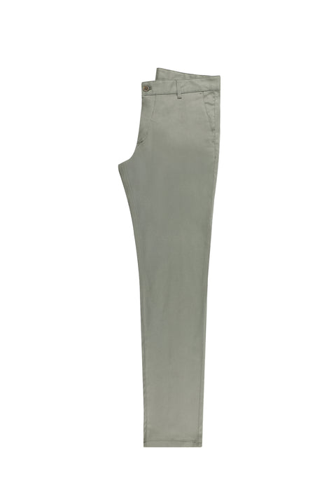 Açık Haki 7 Drop Slim Fit Dar Kesim Likralı Kanvas / Chino Pantolon