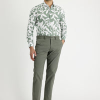 Orta Haki 4 Drop Relaxed Fit Rahat Kesim Likralı Kanvas / Chino Pantolon