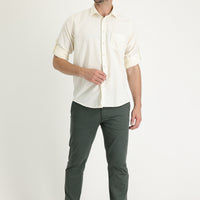 Koyu Yeşil Relaxed Fit Rahat Kesim Likralı Kanvas / Chino Pantolon