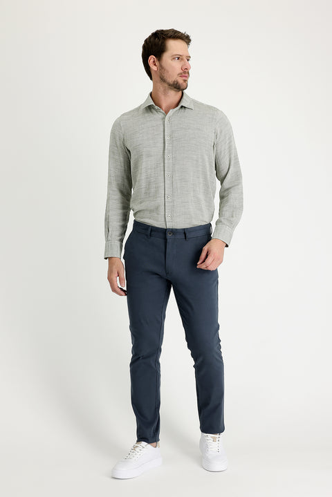Medium Anthracite Relaxed Fit Stretch Canvas / Chino Trousers