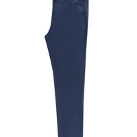 Orta Lacivert Slim Fit Dar Kesim Likralı Kanvas / Chino Pantolon