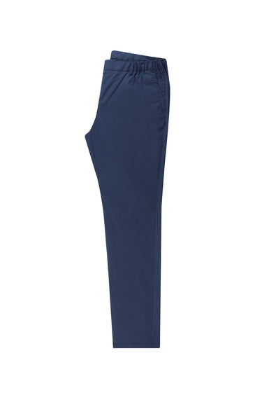 Orta Lacivert Slim Fit Dar Kesim Likralı Kanvas / Chino Pantolon