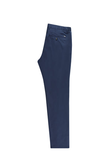 Orta Lacivert Slim Fit Dar Kesim Likralı Kanvas / Chino Pantolon