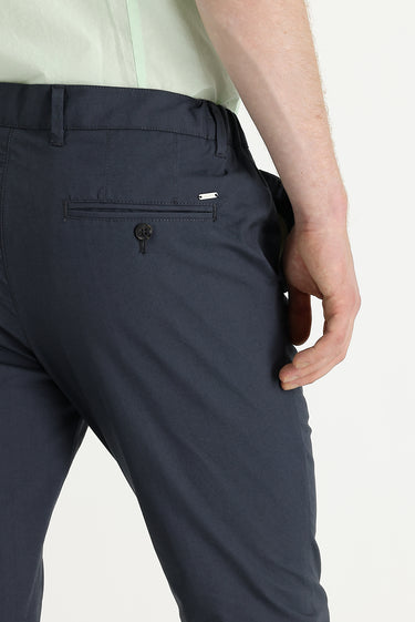 Orta Antrasit Slim Fit Dar Kesim Likralı Kanvas / Chino Pantolon