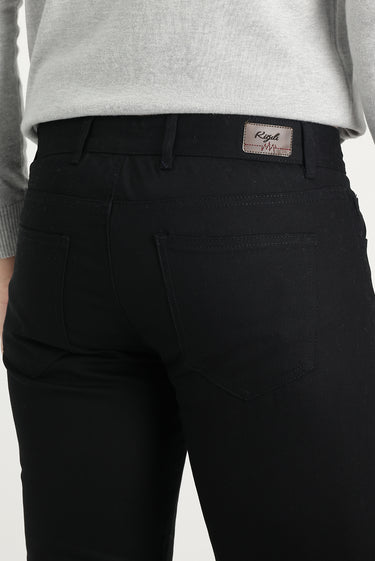 Siyah Slim Fit Dar Kesim Likralı Kanvas / Chino Pantolon