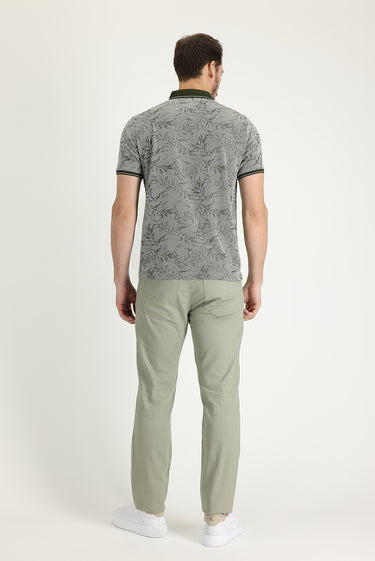 Açık Haki 7 Drop Slim Fit Dar Kesim Likralı Kanvas / Chino Pantolon