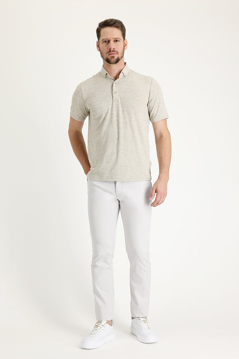 Stone Slim Fit Stretchy Canvas / Chino Trousers