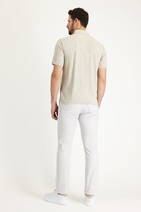 Stone Slim Fit Stretchy Canvas / Chino Trousers