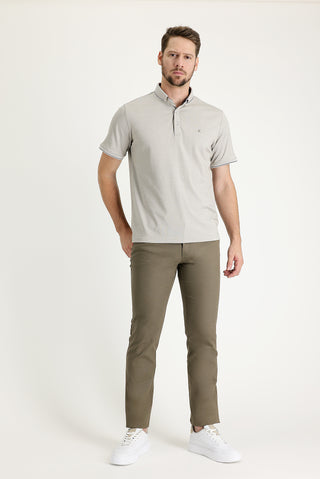  Koyu Yeşil 6 Drop Regular Fit Standart Kesim Likralı Kanvas / Chino Pantolon