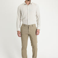 Açık Vizon Slim Fit Dar Kesim Likralı Kanvas / Chino Pantolon