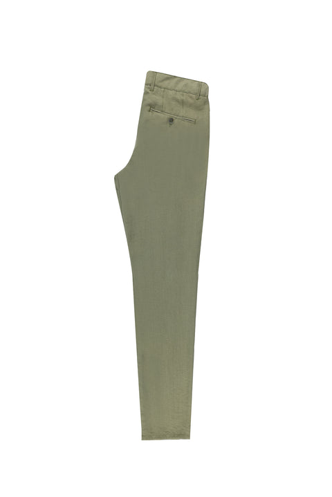 Medium Khaki Slim Fit Canvas / Chino Trousers