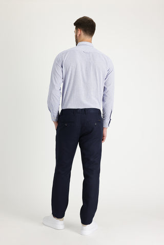  Orta Lacivert 6 Drop Regular Fit Standart Kesim Kanvas / Chino Keten Pantolon