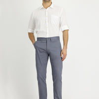 Orta Gri Slim Fit Dar Kesim Likralı Kanvas / Chino Pantolon