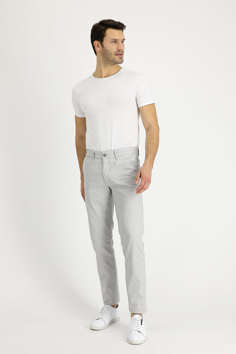 Kum 7 Drop Slim Fit Dar Kesim Likralı Kanvas / Chino Pantolon