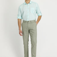 Çağla Yeşili Regular Fit Likralı Kanvas / Chino Pantolon