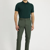 Yağ Yeşili-Olive Regular Fit Likralı Kanvas / Chino Pantolon