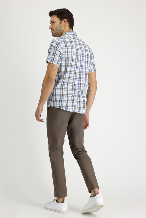 Orta Vizon Slim Fit Dar Kesim Likralı Kanvas / Chino Pantolon
