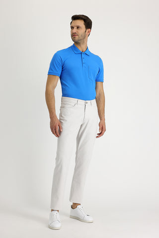  Taş Regular Fit Standart Kesim Desenli Likralı Kanvas / Chino Pantolon