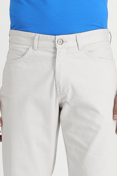Taş Regular Fit Desenli Likralı Kanvas / Chino Pantolon
