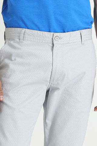  Gümüş 6 Drop Regular Fit Standart Kesim Desenli Likralı Kanvas / Chino Pantolon