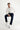 Orta Lacivert Regular Fit Desenli Likralı Kanvas / Chino Pantolon
