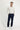 Orta Lacivert Regular Fit Desenli Likralı Kanvas / Chino Pantolon