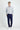 Orta Lacivert Slim Fit Dar Kesim Yünlü Klasik Kumaş Pantolon