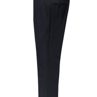 Koyu Lacivert 7 Drop Super Slim Fit Eksra Dar Kesim Yünlü Klasik Kumaş Pantolon